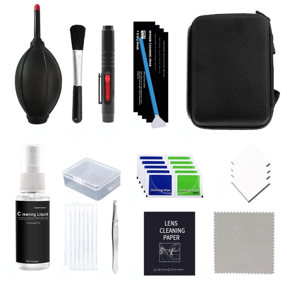 13 in 1 Dust Swiping Air Blower Brush Pen Cleaner Cloth Cleaning kit for Digital Video Camera Computer Smartphone Screen Lens