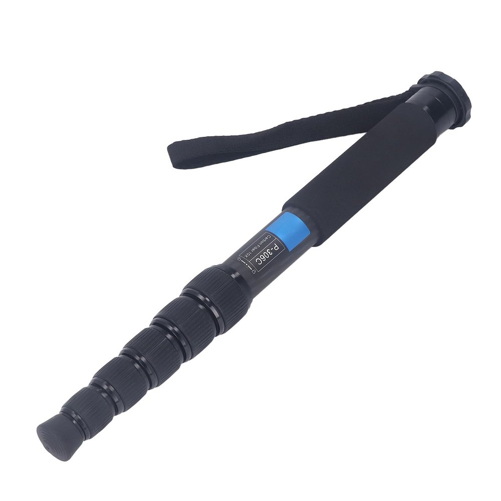 Monopod for SLR Camera, Adjustable Height, 6 Sections Telescopic Monopod, Lightweight and, Suitable for Travel Photography, Mountaineering with Detachable Rubber Foot Pad