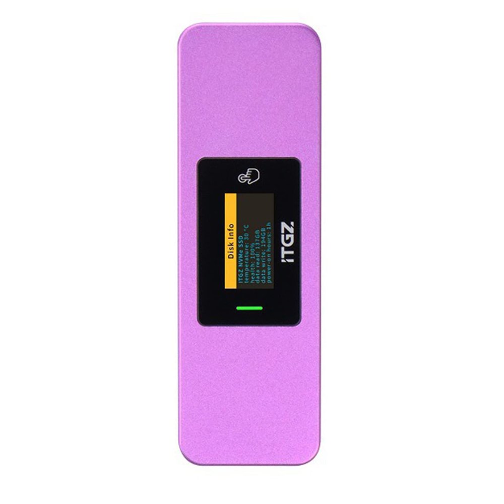 Acinkeety 10Gbps M.2 SSD Case NVME Dual-Protocol M.2 SSD Adapter for 2280/2260/2242/2230 NVME SSD Case LED Display Rtl9210b Nvme Enclosure