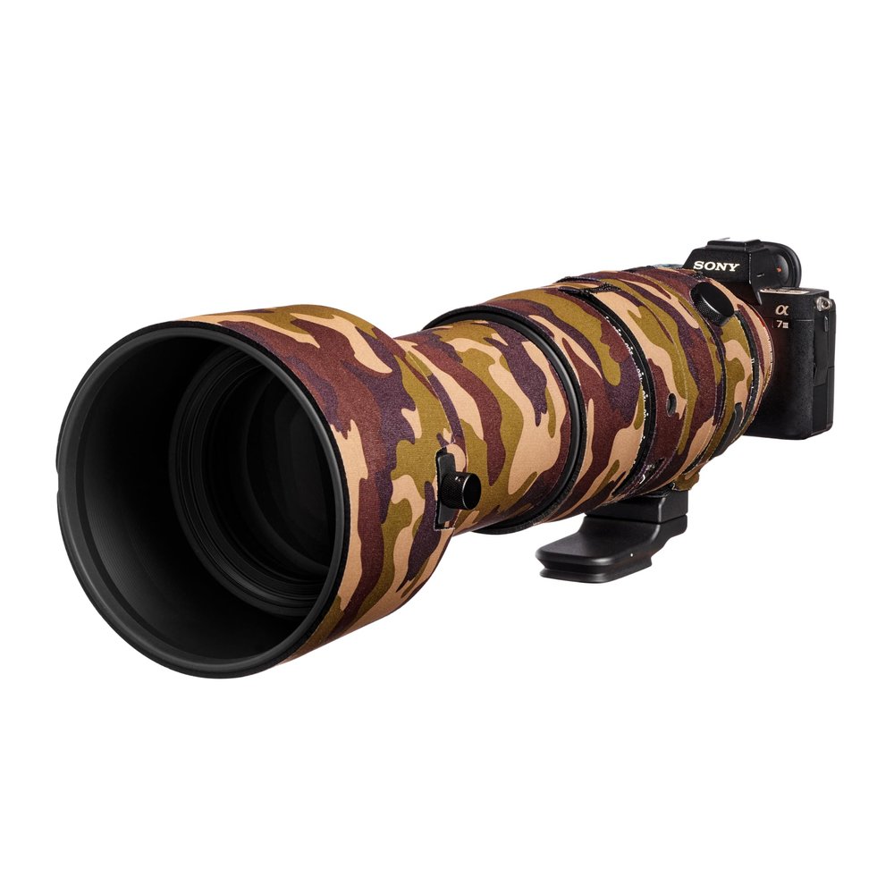 easyCover Lens Protection Camouflage Cover for Sigma 60-600mm F4.5-6.3 DG DN OS (sony E) Brown Camouflage