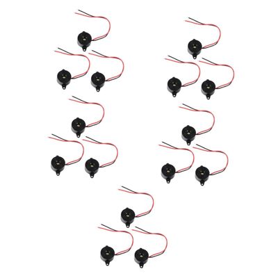 SAFIGLE 15pcs Active Piezoelectric Continuous Tone Speaker for Home Security and Projects Easy to Install Wire Connectors for Alarm Systems and Sound Reminders
