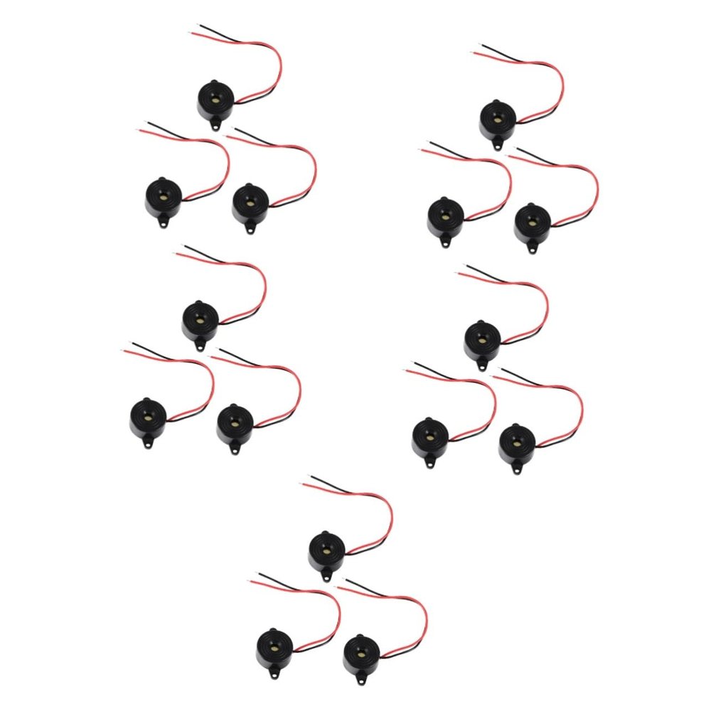 SAFIGLE 15pcs Active Piezoelectric Continuous Tone Speaker for Home Security and Projects Easy to Install Wire Connectors for Alarm Systems and Sound Reminders