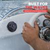 Pyle Marine Bluetooth Receiver Speaker Kit - Waterproof Audio Entertainment System Set w/Dual 6.5" Boat Speakers, Wireless BT Controller, Compact Handheld Broadcasting Microphone (Black) view 2