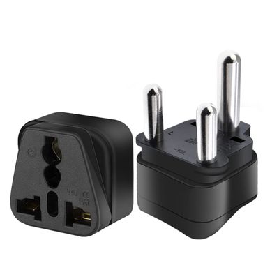 Strhowill (2pack) South Africa Big 3 Pins Type M Outlet Travel Power Adapter, South Africa Travel Plug Adapter,South Africa Plug Big 3 Pins Adapter,South Africa Socket (Black)