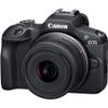 Canon EOS R100 Mirrorless Camera with RF-S18-45mm F4.5-6.3 is STM Lens, 24.1 Megapixel CMOS (APS-C) Sensor | Black with 200ES Camera Shoulder Bag view 2