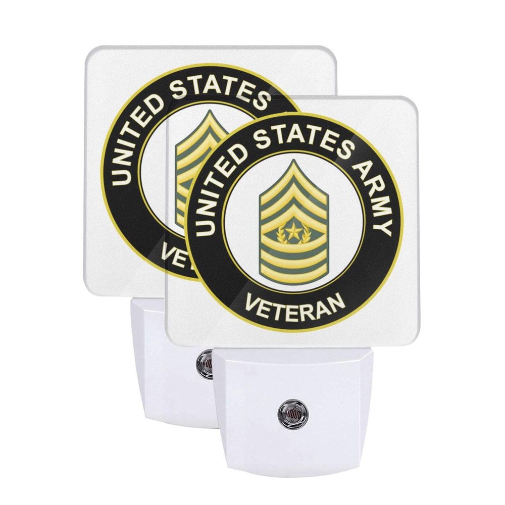 Qauirfe Command Sergeant Major Veteran Night Light Set of 2 Home Decor