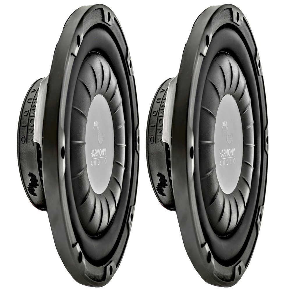 Harmony Audio HA-F104 Car Stereo Flatline Series 10" Sub 700W Single 4 Ohm Subwoofer Pair