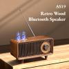 Mini Wooden FM Radio, PortableSpeaker with Built in 1500mAh Battery and Powerful DSP Chip, for U Disk, Memory , AUX view 2