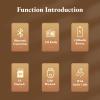 Mini Wooden FM Radio, PortableSpeaker with Built in 1500mAh Battery and Powerful DSP Chip, for U Disk, Memory , AUX view 3