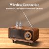 Mini Wooden FM Radio, PortableSpeaker with Built in 1500mAh Battery and Powerful DSP Chip, for U Disk, Memory , AUX view 4