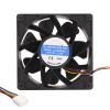 12cm High Contour Cooling Fan, 120x38mm, 6000rpm, 12V 2.7A, 4pin DC Brushless PWM Black Computer Case Fan with FG , for Camera Servers