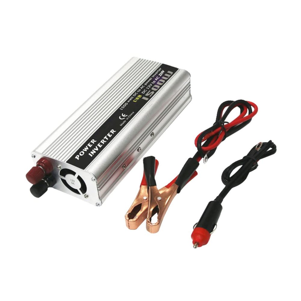 SUPVOX Power Inverter Charger for Car 1500w 12v Dc to Converter with USB Port Overload Protection for Camping Road Trips