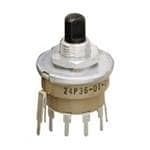 24001-03S, Rotary Switch, 36 01-1-03S, 3pos, 1deck, 1pole/Deck, SP3T, Shorting, 36 Throw, Solder Lug