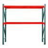 Shelving Inc. 24" d x 96" w x 72" h 2-Tier Teardrop Pallet Rack Starter Unit, No Decking, 3-1/2"h Beams, Weight Capacity 3,385lbs Per Level view 3