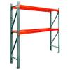 Shelving Inc. 24" d x 96" w x 72" h 2-Tier Teardrop Pallet Rack Starter Unit, No Decking, 3-1/2"h Beams, Weight Capacity 3,385lbs Per Level view 4