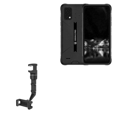 BoxWave Car Mount Compatible with Umidigi Bison 2 Pro - Rearview Mirror Car Mount, Rear View Mirror Adjustable GPS Car Mount - Jet Black