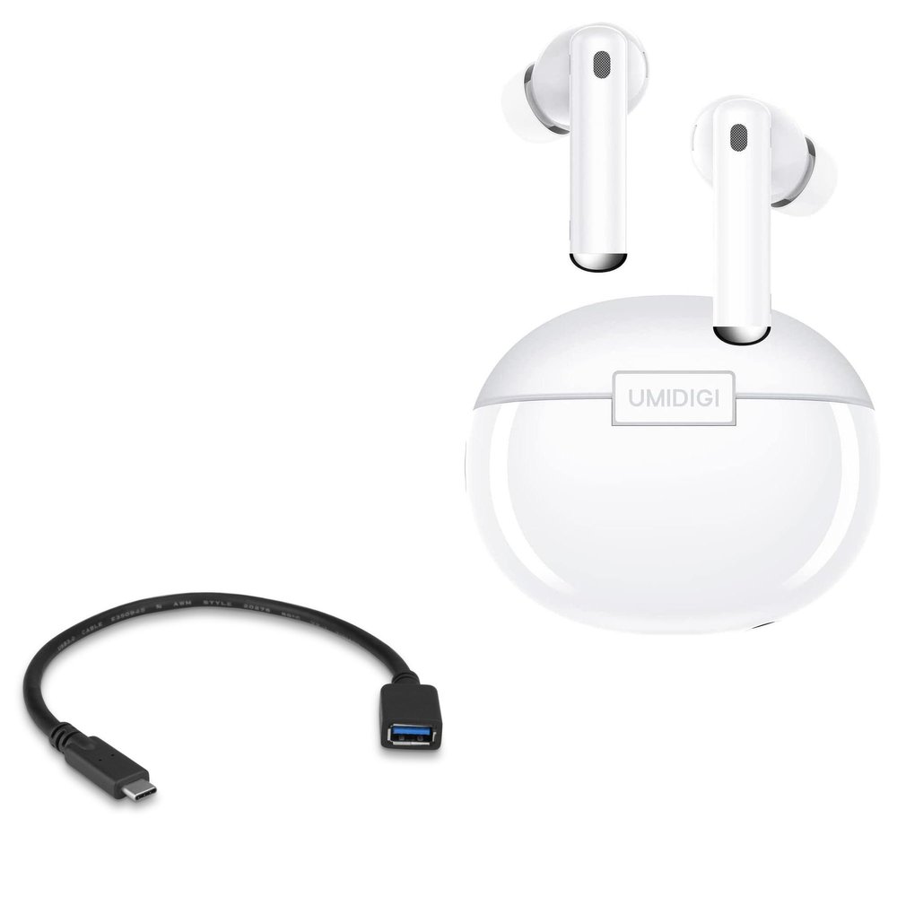 BoxWave Cable Compatible with Umidigi AbleBuds Free - USB Expansion Adapter, Add USB Connected Hardware to Your Phone