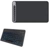 BoxWave Keyboard Compatible with Huion Dial Q620M - SlimKeys Bluetooth Keyboard - with Backlight, Portable Slim LED 7 Colors - Jet Black view 1