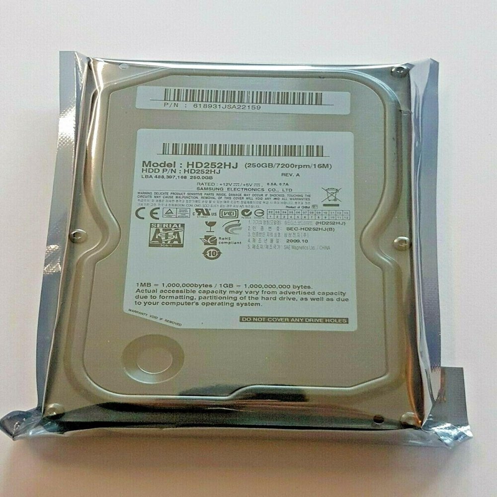 250 GB SATA HD252HJ 7200rpm 16MB HDD 3.5 Inch Hard Drive