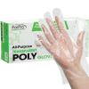 ForPro Professional Collection Disposable Poly Plastic Gloves, All-Purpose Food Safe Gloves for Cooking, Food Handling and Prep, Latex-Free, Non-Sterile, Clear, One Size, 500-Count view 1