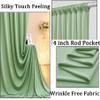10x8ft Wrinkle Free Sage Green Backdrop Curtains for Parties, Polyester Photo Backdrop Drapes for Wedding Birthday Party Photography Background Curtains Decoration view 2