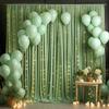 10x8ft Wrinkle Free Sage Green Backdrop Curtains for Parties, Polyester Photo Backdrop Drapes for Wedding Birthday Party Photography Background Curtains Decoration view 3