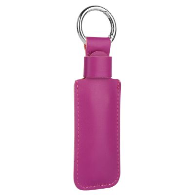 CaSZLUTION Microfiber Leather USB Flash Drive Case - Anti Lost USB Flash Drive Holder Protective Cover with Keychain, Small Portable Storage Carrying Case for USB Flash Drives (1PC, Hot Pink)
