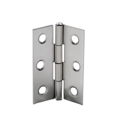 VNE 10pcs Stainless Steel Door Hinges 4.4 * 3.1cm Silver Door Hinge Connector 6 Mounting Holes for Door Wooden Box Cabinet Drawer