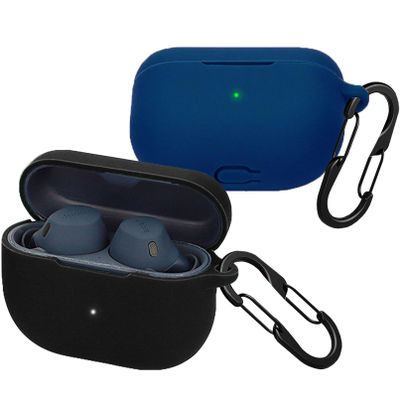 [2 Pack] easyBee Case Compatible with Jabra Elite 8 Active Gen 2 / Elite 10 Gen 2 / Elite 8 Active/Elite 10 Cover with 2 Keychain, Soft Silicone Shockproof Protective Kit - Black Blue