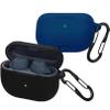 [2 Pack] easyBee Case Compatible with Jabra Elite 8 Active Gen 2 / Elite 10 Gen 2 / Elite 8 Active/Elite 10 Cover with 2 Keychain, Soft Silicone Shockproof Protective Kit - Black Blue view 1
