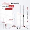 Heavy Duty Light Stand with Casters, 10ft/305CM 100% Stainless Steel 30kg/66lb Load Bearing Adjustable Photography Light Stand with Wheels for Photography Studio Softbox, Monolight (Silver) view 2