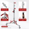 Heavy Duty Light Stand with Casters, 10ft/305CM 100% Stainless Steel 30kg/66lb Load Bearing Adjustable Photography Light Stand with Wheels for Photography Studio Softbox, Monolight (Silver) view 4