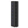 RKEBK 7 Port USB 3.0 HUB 5Gbps High Speed Powered Adapter Cable Splitter Extender PC 1108 view 1