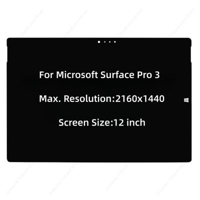 12.3" Laptop Screen for Microsoft Surface Pro 3 1631 LCD Touch Screen Display Digitize Assembly 2160x1440 Panel