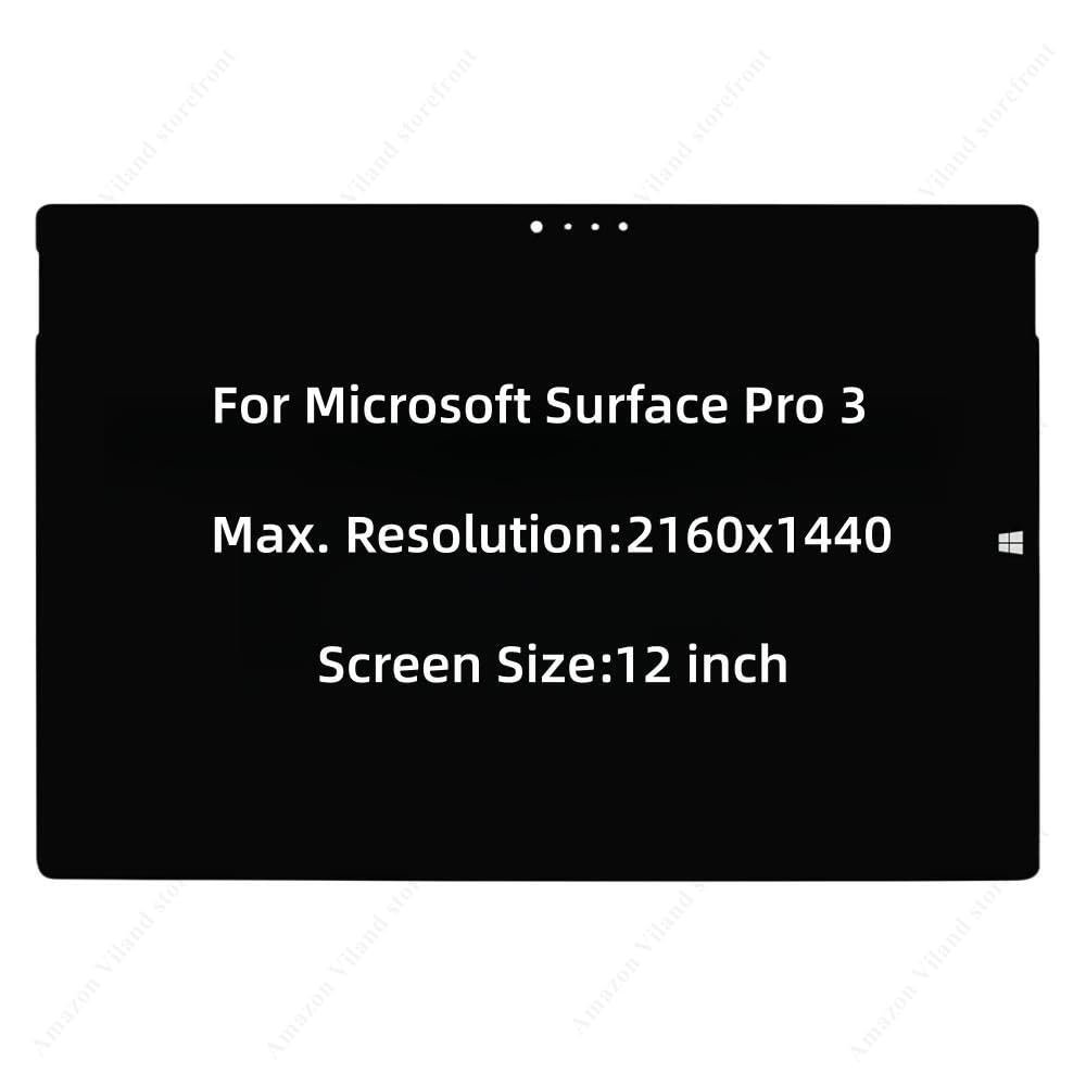12.3" Laptop Screen for Microsoft Surface Pro 3 1631 LCD Touch Screen Display Digitize Assembly 2160x1440 Panel