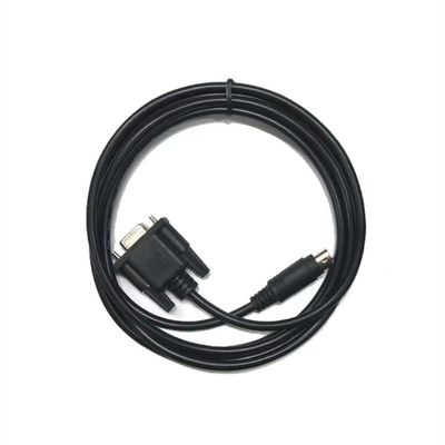 AK-EC Suitable for EC Series Connecting Touch Panel SA,AK,SK Series PLC Communication Cable Black Length 3 Meters