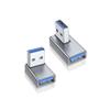90 Degree Right Angle USB 3.0 Male to Female Expansion Adapter, Supports Data Transfer & Charging, Compatible with PC, Laptop, Hard Drive, Keyboard, Power Bank,2-Pack