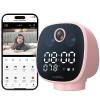 ARPHA 1080P Indoor Security Camera, WiFi Camera for Baby Monitor, PIR Motion Detection Temp Monitoring, One Touch Call Two Way Talk, Night Vision 355 Pan, Night Lamp Alarm Clock view 1