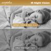 ARPHA 1080P Indoor Security Camera, WiFi Camera for Baby Monitor, PIR Motion Detection Temp Monitoring, One Touch Call Two Way Talk, Night Vision 355 Pan, Night Lamp Alarm Clock view 2
