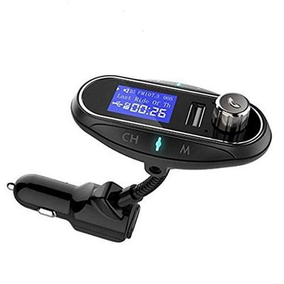 RKEBK Car Fm Transmitter Charger Fm Transmitter Charger T12 Vehicle BT Hands Free Transmitter MP3 Player Charger