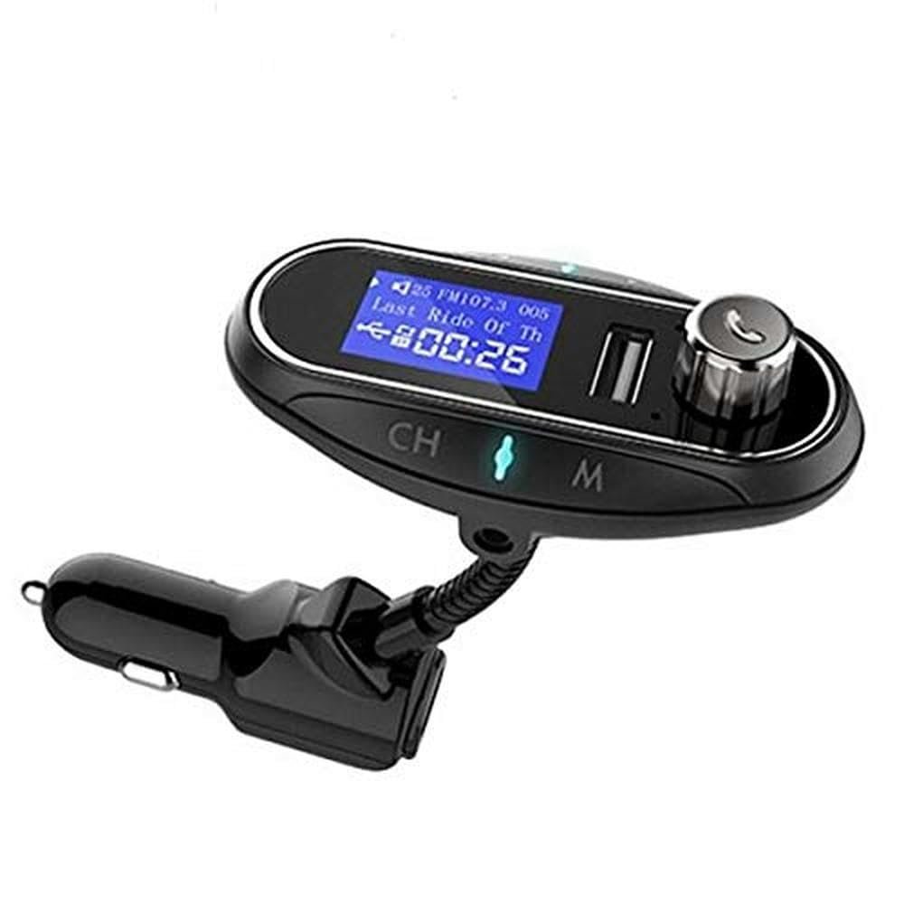 RKEBK Car Fm Transmitter Charger Fm Transmitter Charger T12 Vehicle BT Hands Free Transmitter MP3 Player Charger