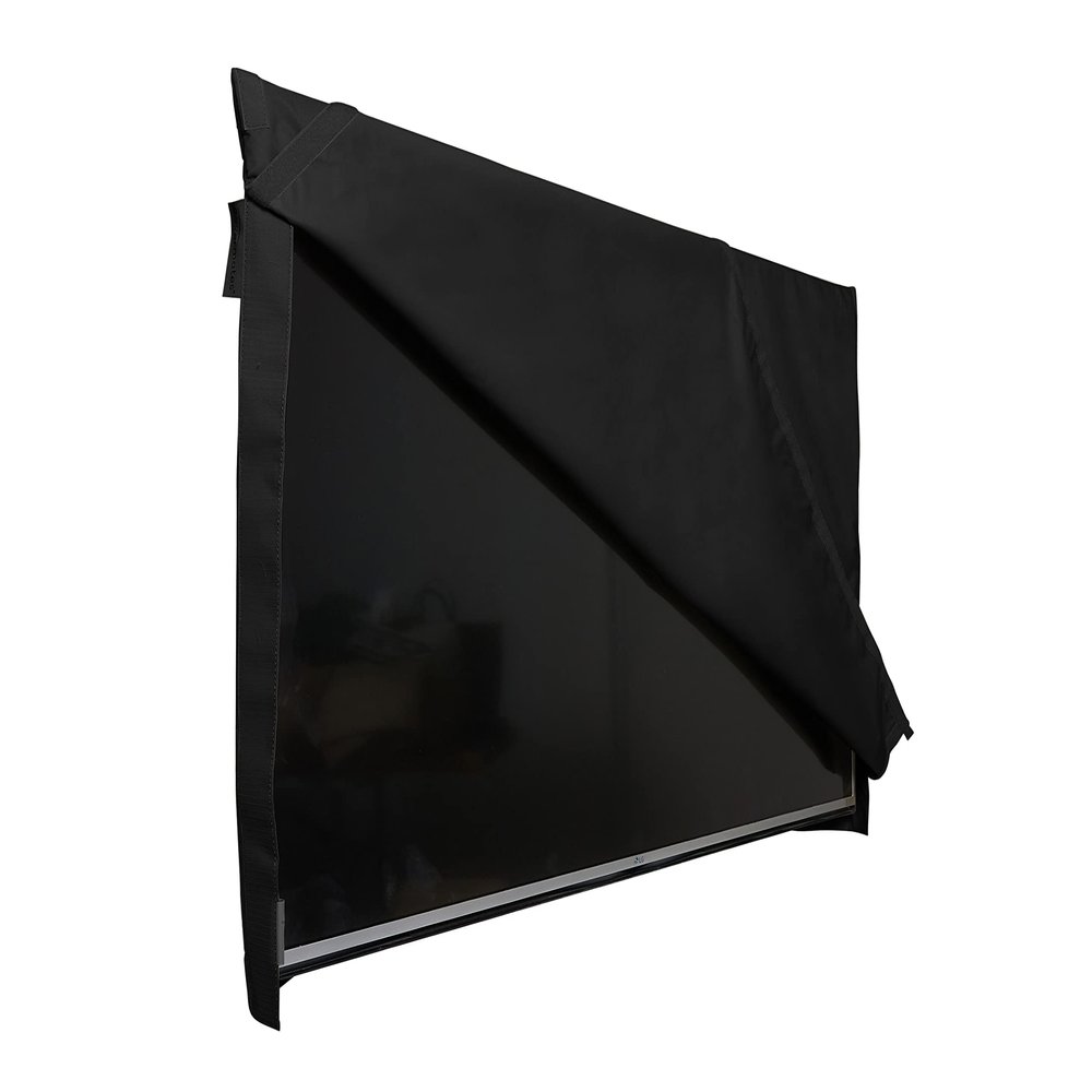 Covermates Outdoor Flip Top TV Cover - Various Sizes, Durable Polyester, Weatherproof, Dustproof, Flip Touch Fastener Closure, Outdoor TV Covers, 60-64 Inch Screen Size, Black