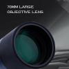 Monocular Telescope 25-75X70 Outdoor Telescope, with for Stargazing, Birdwatching, Dust-Proof, Waterproof HD Monocular Blue view 4