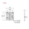 VNE 2-10Pcs 1/1.5/2/2.5 Inch Stainless Steel Hinged Door Drawer Connector 4/6 Hole Removable Furniture Bookcase Window Cabinet Hinge (Size : 1 Inch 10Pcs) view 3