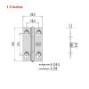 VNE 2-10Pcs 1/1.5/2/2.5 Inch Stainless Steel Hinged Door Drawer Connector 4/6 Hole Removable Furniture Bookcase Window Cabinet Hinge (Size : 1 Inch 10Pcs) view 4