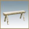 5 ft. Montana Half Log Bench with Back & Arms Ready Finish view 1