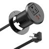 Desktop Power Grommet 2 inch Hole,PD 30W USB C Fast Charging Station,Ultra Thin Flat Plug Power Strip,Recessed Outlet,Slim Outlet Extender for Office,Table Outlets for Home,Office,6ft Cable view 1
