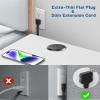 Desktop Power Grommet 2 inch Hole,PD 30W USB C Fast Charging Station,Ultra Thin Flat Plug Power Strip,Recessed Outlet,Slim Outlet Extender for Office,Table Outlets for Home,Office,6ft Cable view 3