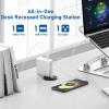 Desktop Power Grommet 2 inch Hole,PD 30W USB C Fast Charging Station,Ultra Thin Flat Plug Power Strip,Recessed Outlet,Slim Outlet Extender for Office,Table Outlets for Home,Office,6ft Cable view 4