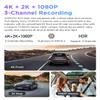 Bundle: VIOFO A229 Pro 3CH + HK4 Hardwire Kit with 8pcs Fuse Tap 3 Channel 4K HDR Dash Cam, Dual STARVIS 2 Sensors IMX678 & IMX675, 4K+2K+1080P Front Inside and Rear Triple Car Camera view 2